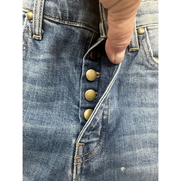 The Great. The Fellow Rhinestone Studded Jeans Sz 24 Crystal Festival Party EUC - Picture 5 of 10